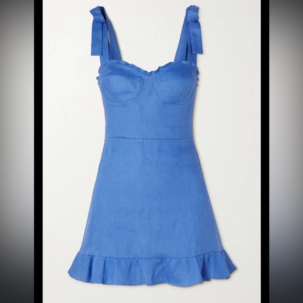 Reformation Blue Mini Dress - Picture 4 of 5